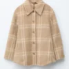 Checked Wool Shirt Jacket
