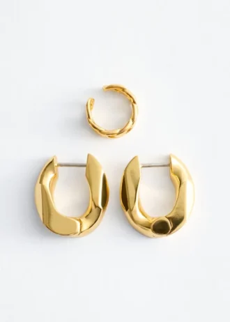 Chunky Hoop Earring Set