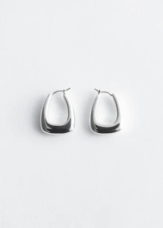 Chunky Oval Hoop Earrings