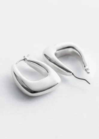 Chunky Oval Hoop Earrings