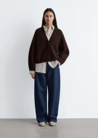 Chunky Rib-Knit Cardigan