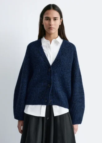 Chunky Rib-Knit Cardigan