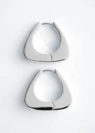 Chunky Triangle Hoop Earrings