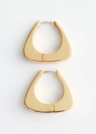 Chunky Triangle Hoop Earrings