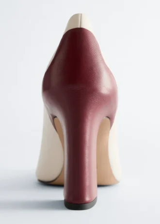 Colour-Blocked Leather Pumps