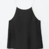 Contrast Binding Silk Top