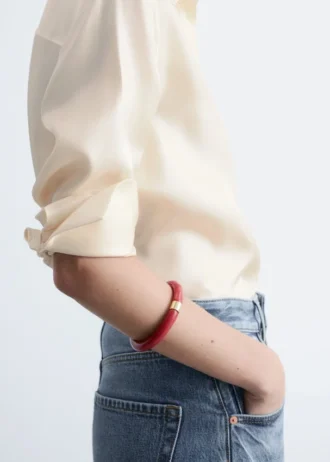 Contrast Metal Resin Bangle
