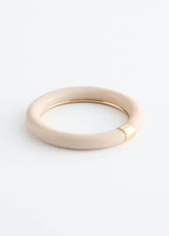 Contrast Metal Resin Bangle