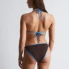 Contrast-Trim Triangle Bikini Top