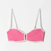 Contrast-Trim Bikini Top
