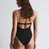 Contrast-Trim Rib Swimsuit
