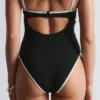 Contrast-Trim Rib Swimsuit