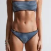 Contrast-Trim Ribbed Bikini Briefs
