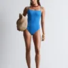 Contrast-Trim Swimsuit