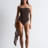 Contrast-Trim Swimsuit