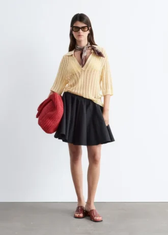 Cotton Circle Mini Skirt
