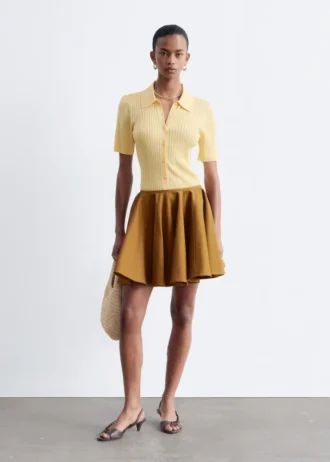 Cotton Circle Mini Skirt