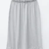 Cotton Jersey Midi Skirt