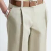 Cotton-Linen Blend Trousers
