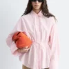 Cotton Poplin Drawstring Shirt