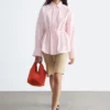 Cotton Poplin Drawstring Shirt
