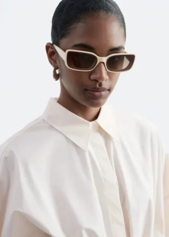 Cotton Poplin Drawstring Shirt