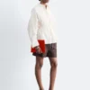 Cotton Poplin Drawstring Shirt