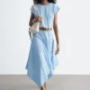 Cotton Poplin Midi Dress