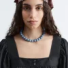 Cotton Square-Neck Blouse