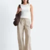 Cotton Twill Drawstring Trousers