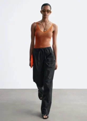 Cotton Twill Drawstring Trousers