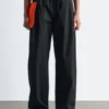 Cotton Twill Drawstring Trousers