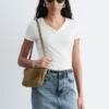 Cotton V-neck T-shirt