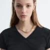 Cotton V-neck T-shirt
