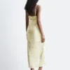 Cowl-Neck Jacquard Midi Dress