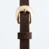 Crescent-Buckle Slim Belt