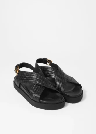 Criss-Cross Leather Sandals