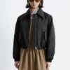 Cropped Bomber Jacket