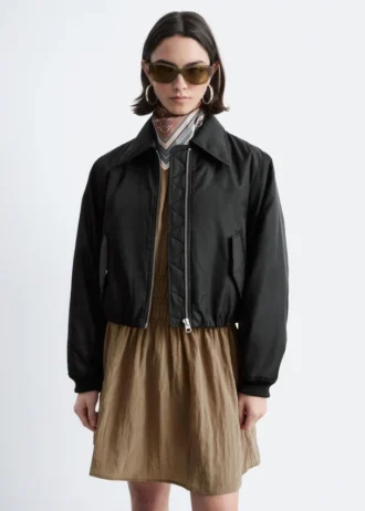 Cropped Bomber Jacket