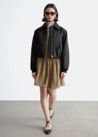 Cropped Bomber Jacket