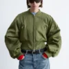 Cropped Bomber Jacket