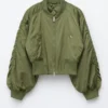 Cropped Bomber Jacket