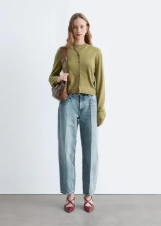Cropped Cashmere Cardigan