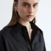 Cropped Drawstring Shirt