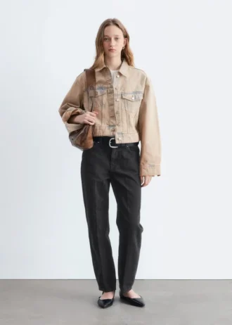 Cropped Overdye Denim Jacket