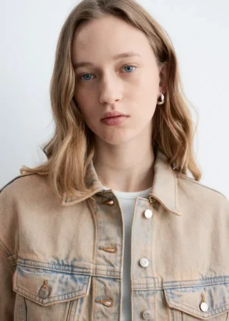 Cropped Overdye Denim Jacket