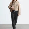 Cropped Overdye Denim Jacket