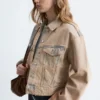 Cropped Overdye Denim Jacket