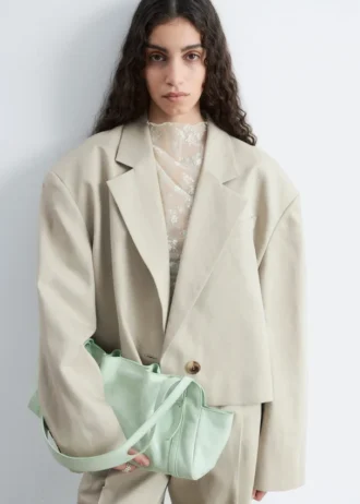 Low-profile Leather Shoulder Bag