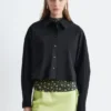 Cropped Oversized Cotton Shirt